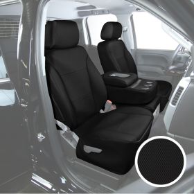Custom canvas seat covers top