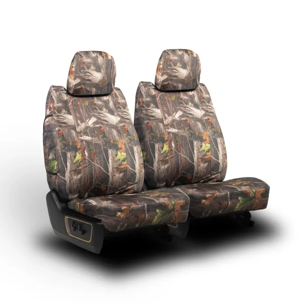 Woodland And Yellow Camo Print Car Seat Covers
